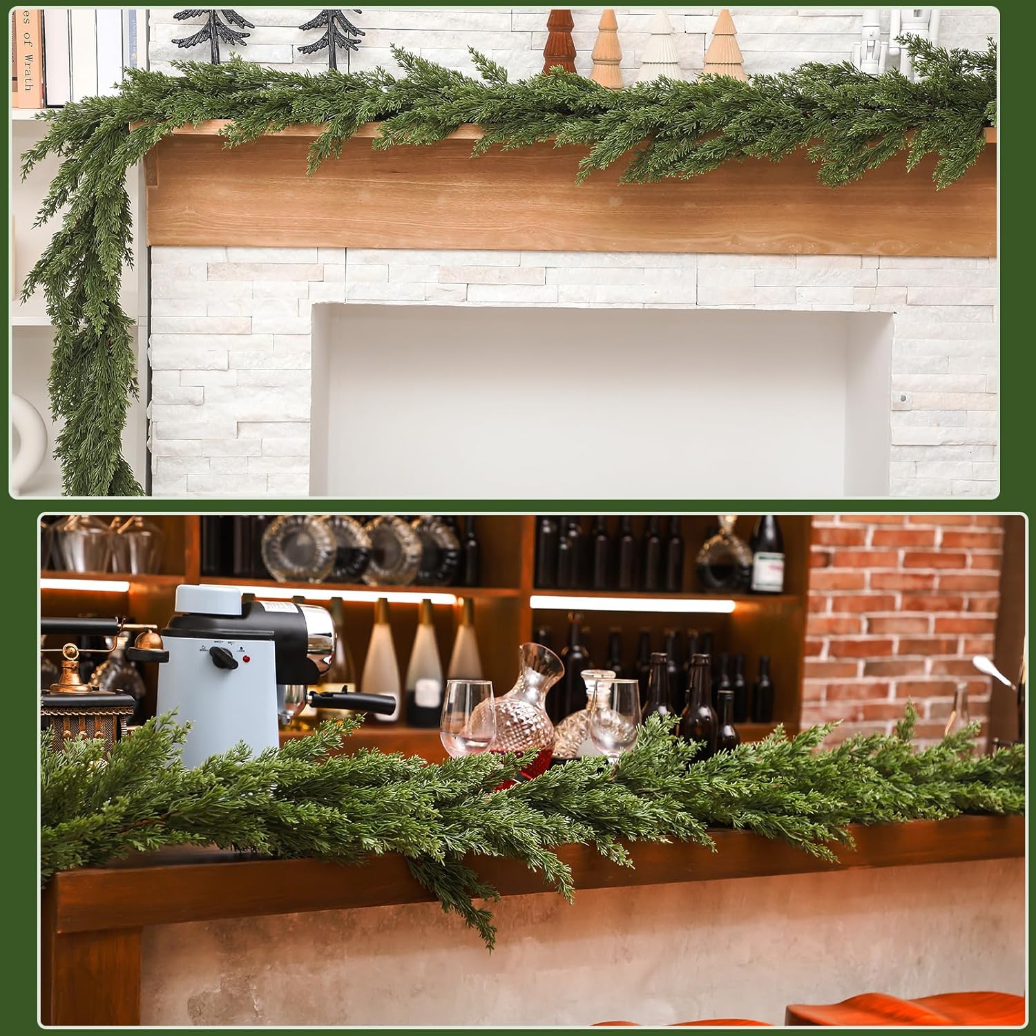 Artificial Plants Christmas Tr - Rattan Plant Basket recension och pris