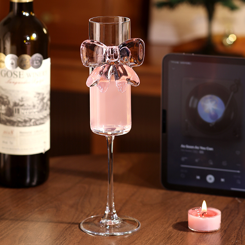 Bow Champagne Flutes Glass Wed - Home Decor Y2K recension och pris