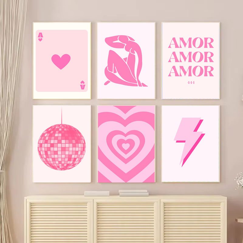 1pc Canvas painting  Pink Mati - Home Decor Y2K recension och pris