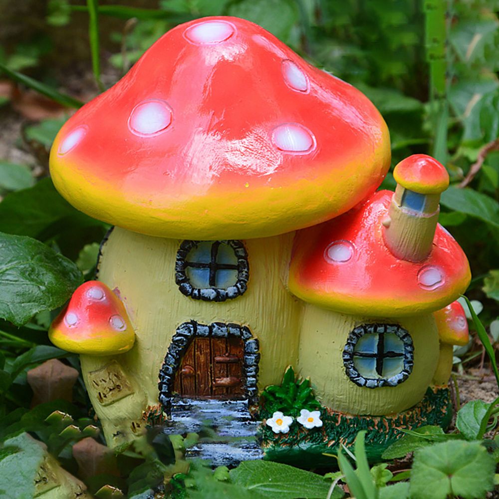 Miniature Mushroom House Resin - Home Decor Za recension och pris