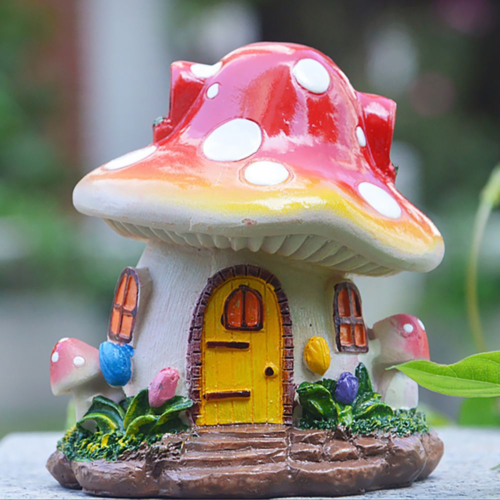Miniature Mushroom House Resin - Home Decor Za recension och pris